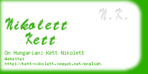 nikolett kett business card